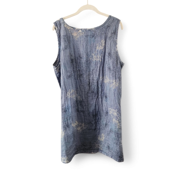 Anthropologie Cut Loose Semi Sheer Shift Dress Floral Paisley Iridescent XL - Picture 3 of 5